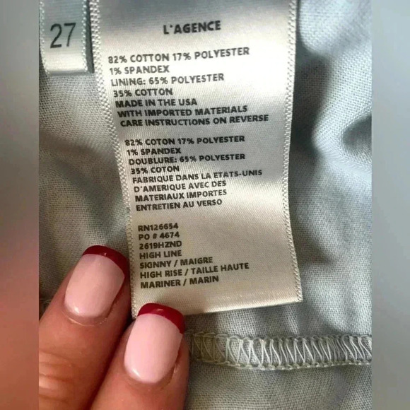 L’Agence High Line Skinny High Rise Jean size 27 - Picture 6 of 11